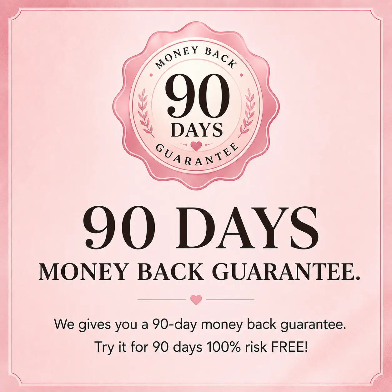 SlimSoda 90 day money back guarantee graphic supplied for the website